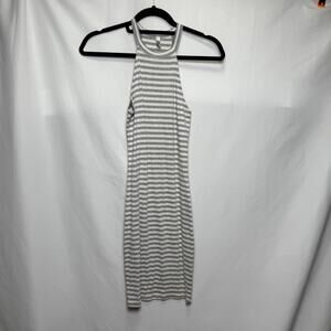 Michelle By Comune Striped BodyCon High Neck Striped Dress Women's S